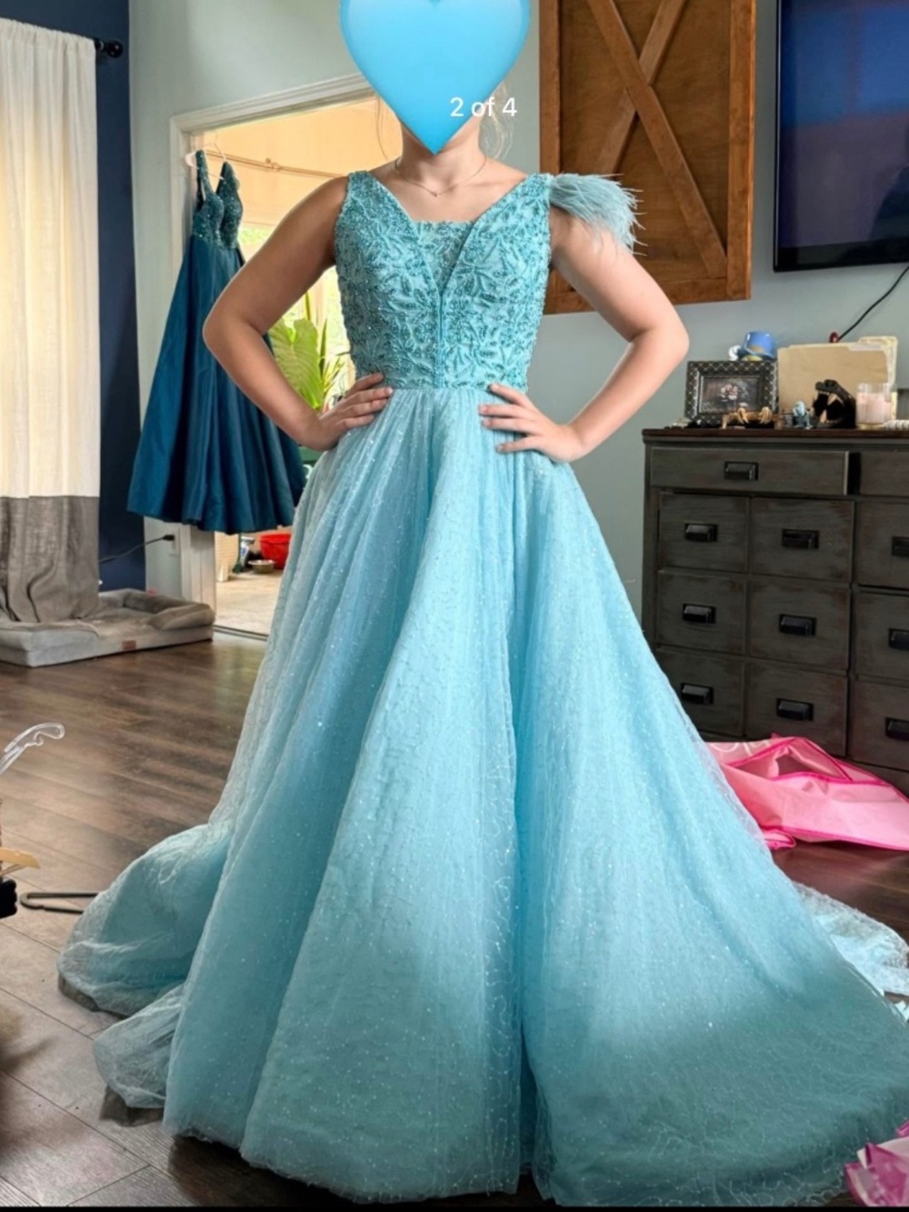 Sherri Hill light blue pageant dress size 0